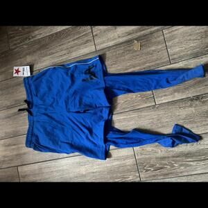 Stella & Blaise Blue Athletic Shorts with Leggings Combo - Size L